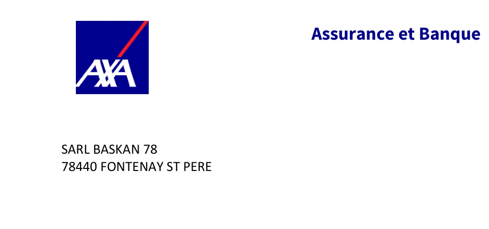 Attestation d’assurance décennale AXA France de SARL BASKAN 78